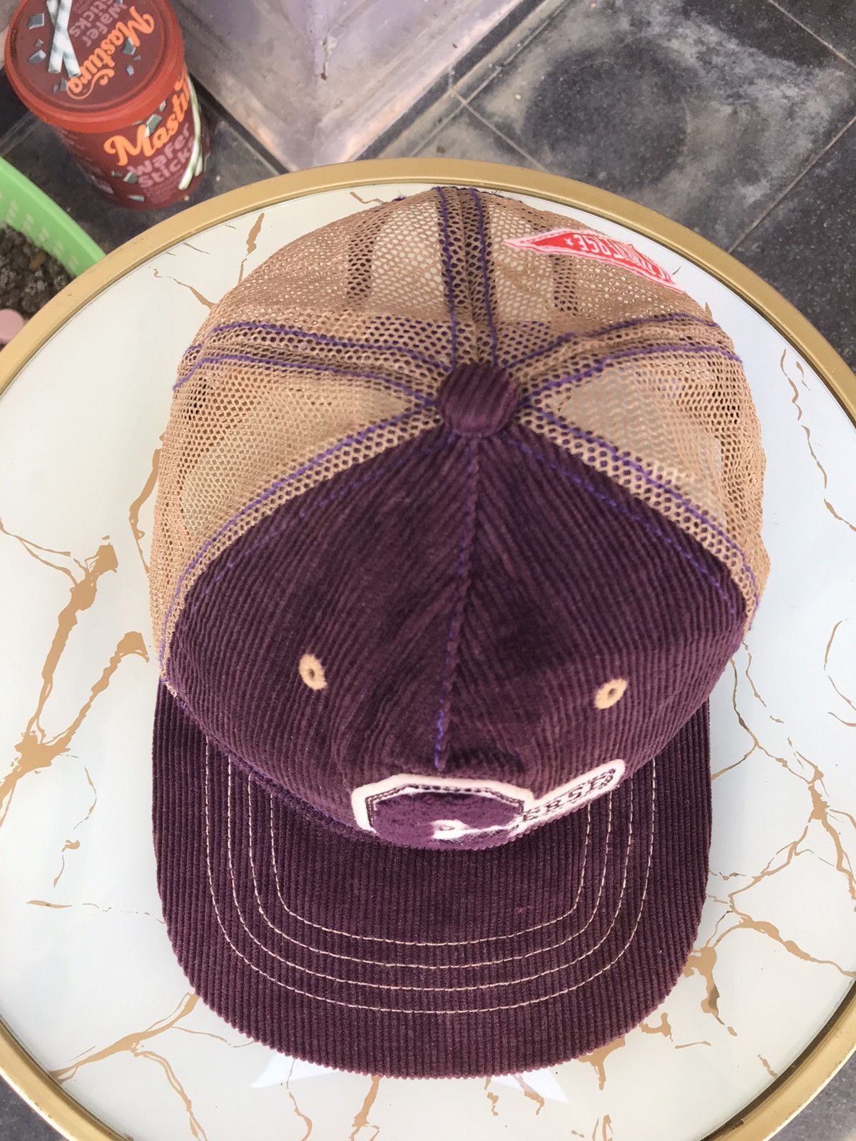 Vintage Vintage Converse Corduroy Logo Trucker Hat Size ONE SIZE - 7 Thumbnail