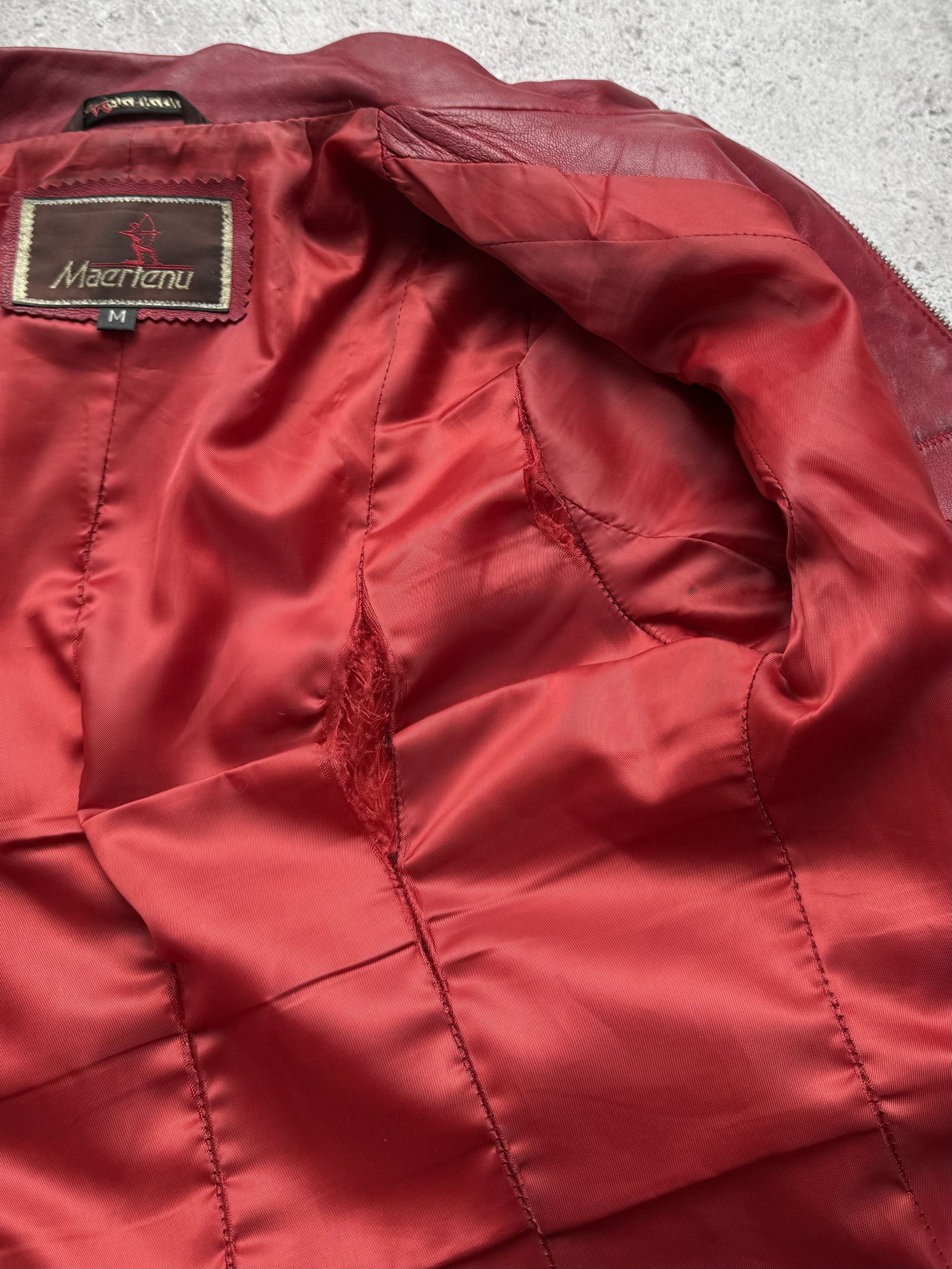Vintage Vintage Cropped Leather Jacket C5(V409) Size M / US 6-8 / IT 42-44 - 10 Thumbnail
