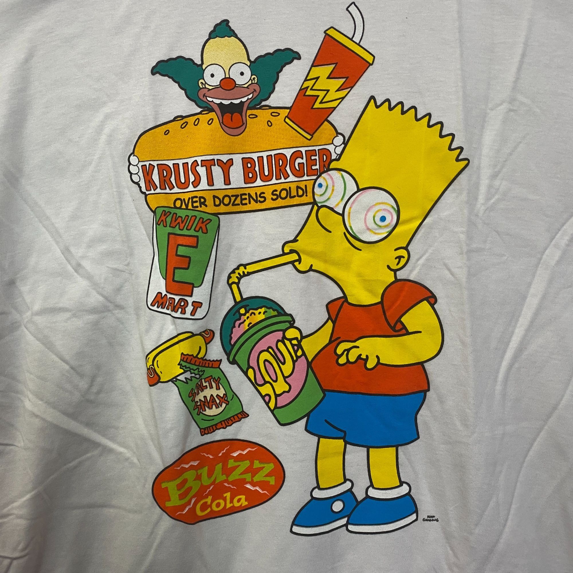 The Simpsons The Simpsons Bart Simpson Buzz Cola Krusty Burger Graphic T- Size US XXL / EU 58 / 5 - 2 Thumbnail