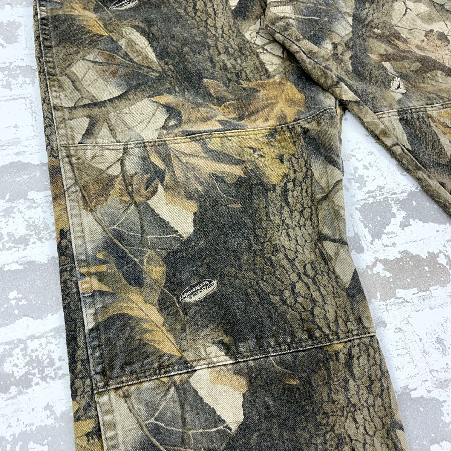 Wrangler VINTAGE Wrangler Jeans Men 40x28 Straight Camouflage Denim Brown 5-Pocket Wrangler Jeans Mens Straight 40x28 Camouflage Cotton Jeans Size US 40 / EU 56 - 5 Thumbnail
