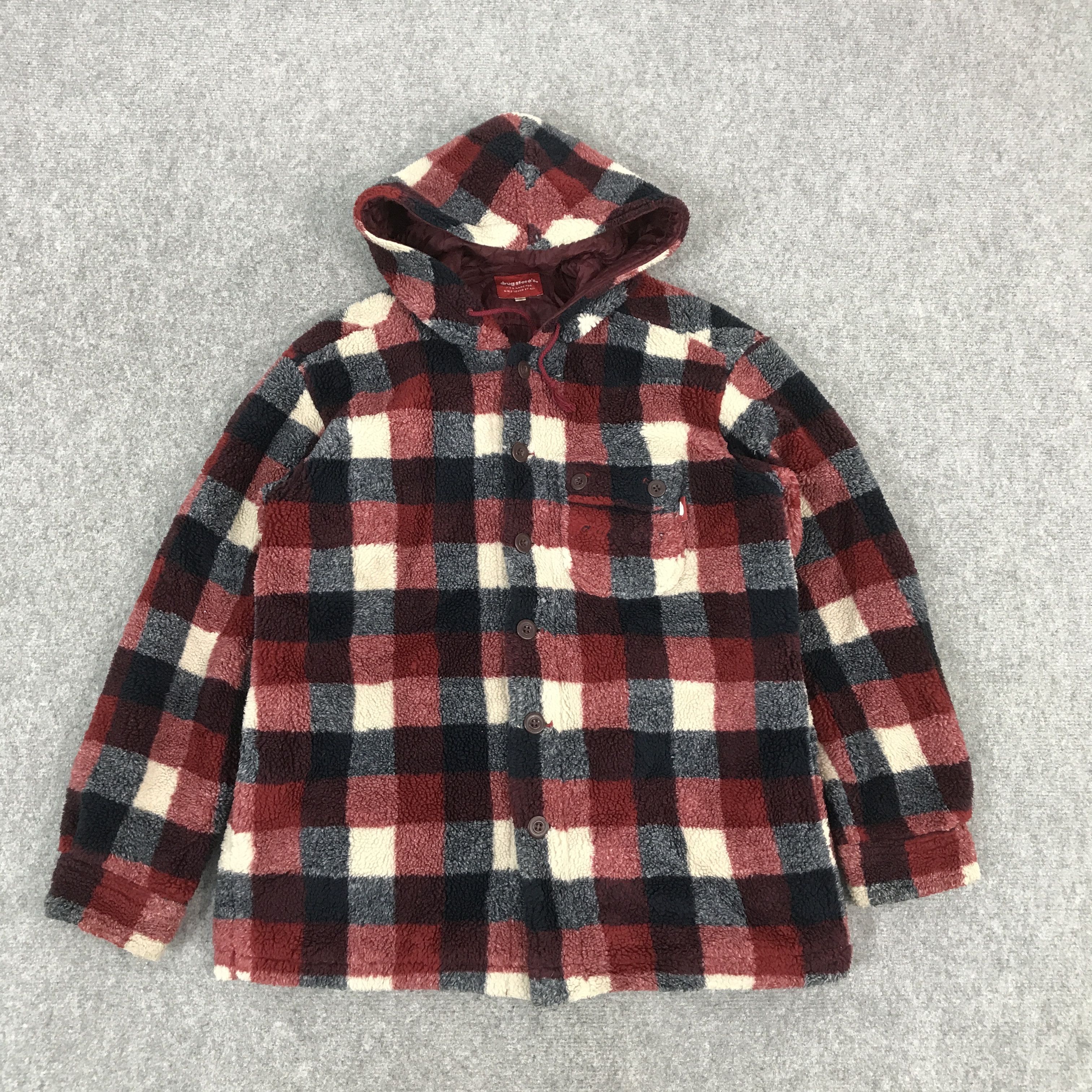 Japanese Brand × Vintage DRUG STORE'S JAPAN STYLE SHERPA BUTTON JACKET Size US L / EU 52-54 / 3 - 2 Thumbnail