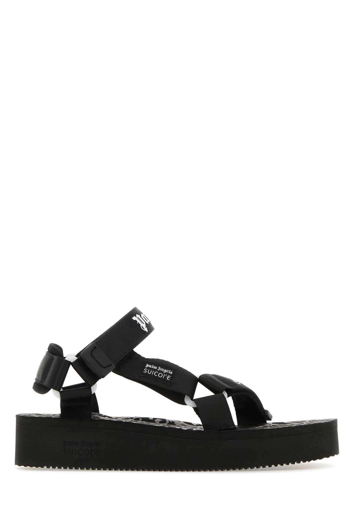 image of Black Fabric Palm Angels X Suicoke Sandals, Women's (Size 7)