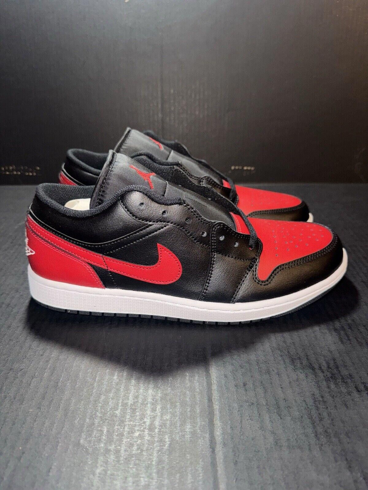 Jordan Brand Nike Air Jordan 1 Low BRED 553558-067 - Sz 10 - NEW w OG Box Size US 10 / EU 43 - 1 Thumbnail