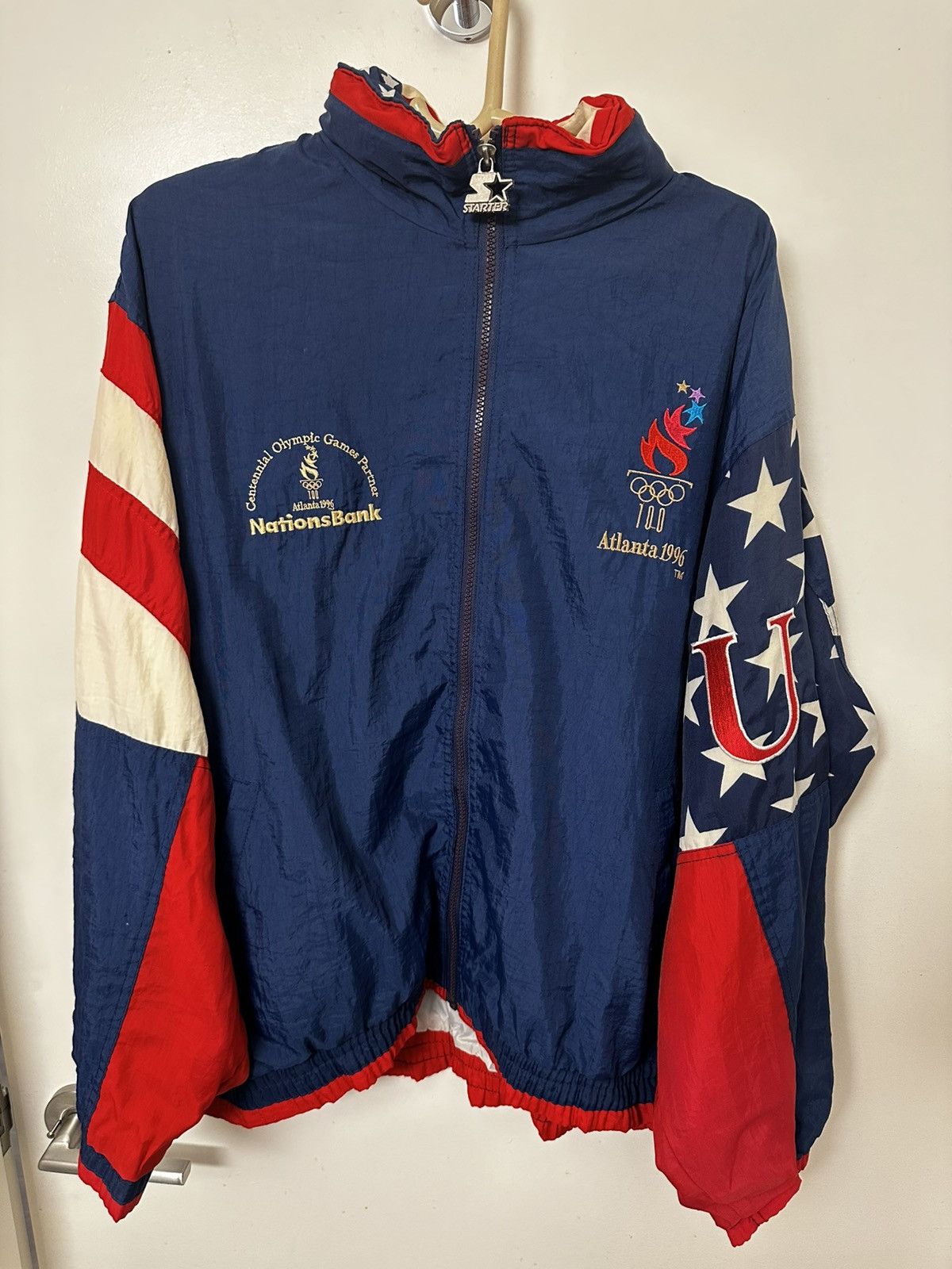 Starter × USA Olympics × Vintage Vintage Starter 1996 Atlanta Olympics American Flag Jacket Size US L / EU 52-54 / 3 - 1 Thumbnail