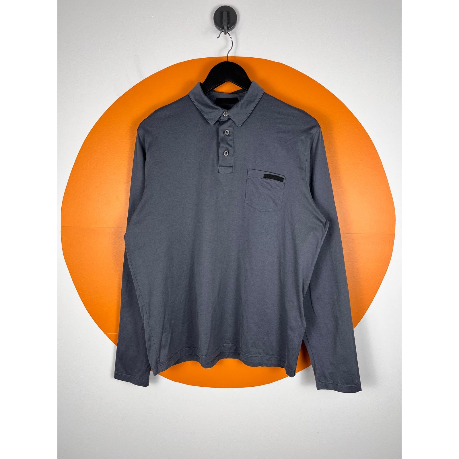 Prada Prada Long-sleeved piqué and Re-Nylon polo shirt | Grailed