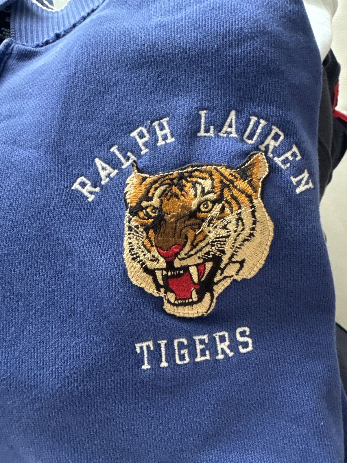 Polo Ralph Lauren Vintage Polo Ralph Lauren Tigers Quarter Zip Sweatshirt Size US L / EU 52-54 / 3 - 1 Thumbnail