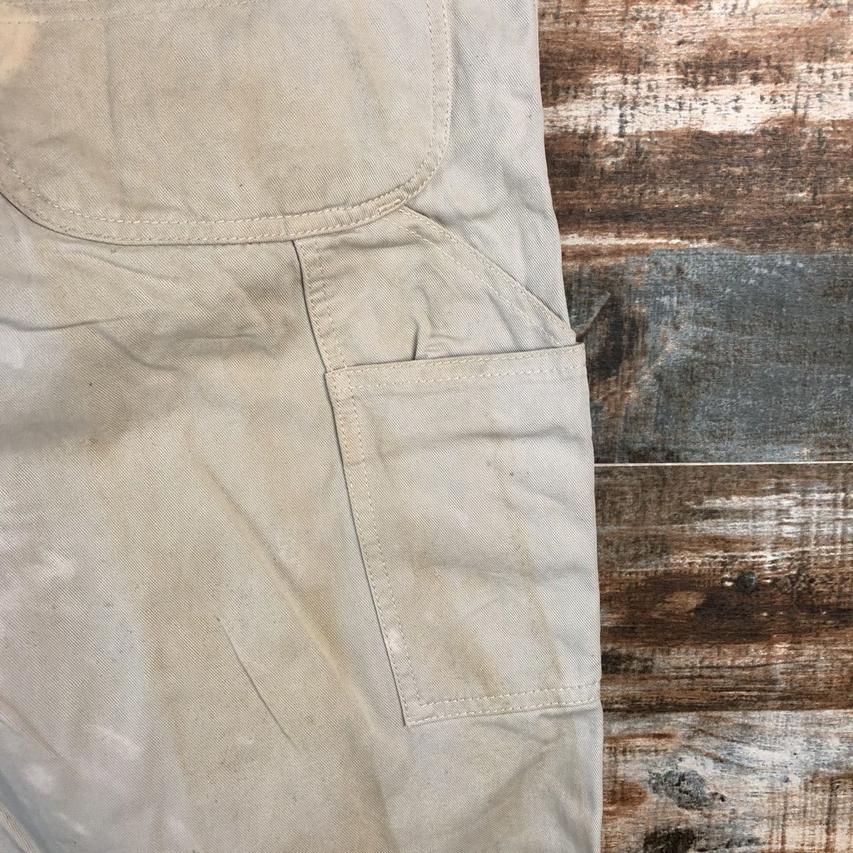 Carhartt Carhatt faded White dirty worker painter cargo Pants #A2588 Size US 33 - 6 Thumbnail