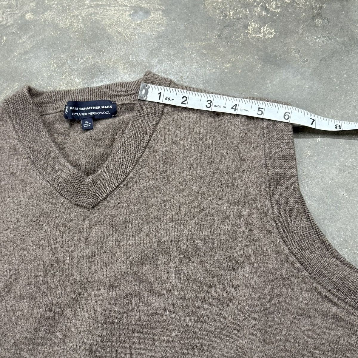 Hart Schaffner Marx Hart Schaffner Marx Merino Wool V-Neck Sweater Vest Size US XL / EU 56 / 4 - 5 Thumbnail