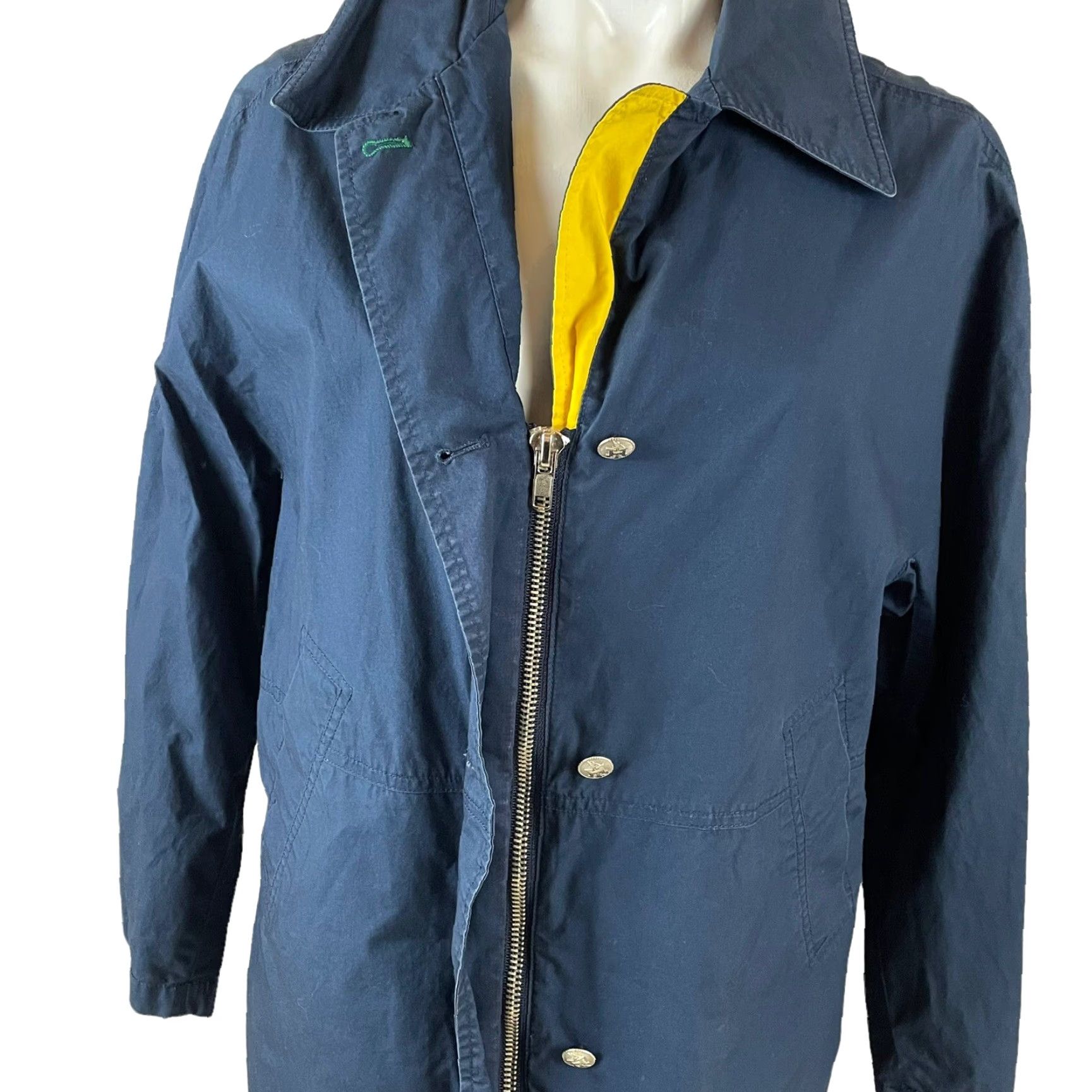 Tommy Hilfiger VINTAGE Tommy Hilfiger Jacket Women’s M Blue 90s Windbreaker Zip Pockets Logo Hip Hop Rain Nautical Decade 1990s Size M / US 6-8 / IT 42-44 - 2 Thumbnail