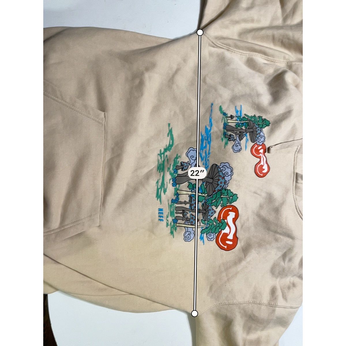 NEFF Neff Men's Large Retro Mushroom Graphic Hoodie Pullover Size US L / EU 52-54 / 3 - 8 Thumbnail