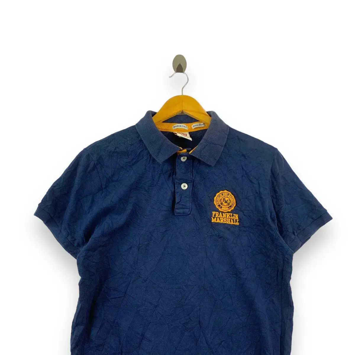 Franklin & Marshall FRANKLIN & MARSHALL Made In Italy Crest Regular Fit Polo Tee Size US L / EU 52-54 / 3 - 2 Thumbnail