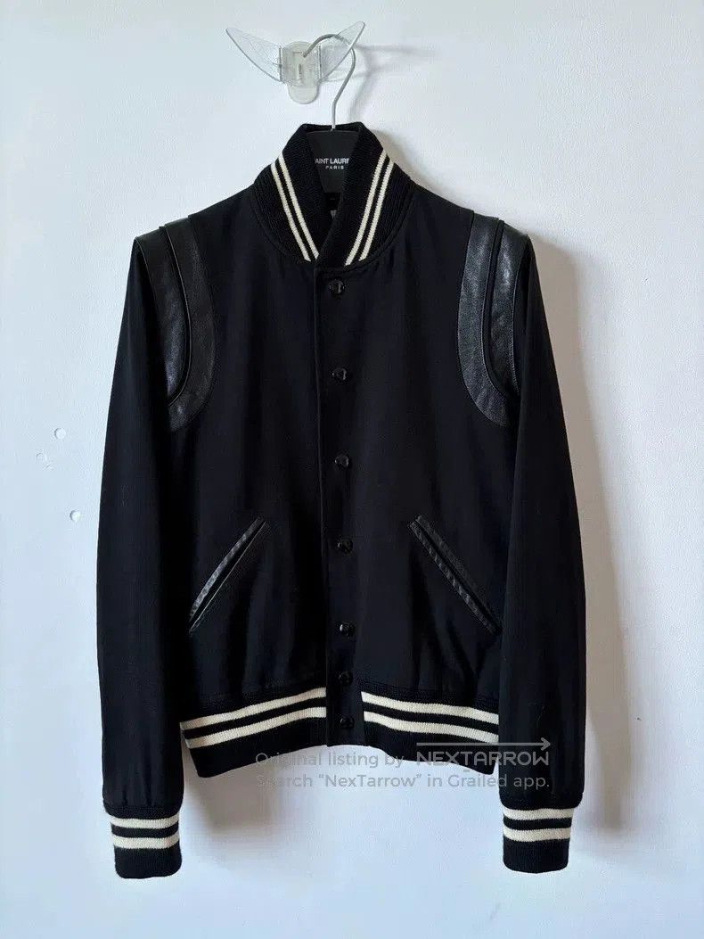Saint Laurent Paris Saint Laurent Black Baseball Jacket. Size S / US 4 / IT 40 - 1 Thumbnail
