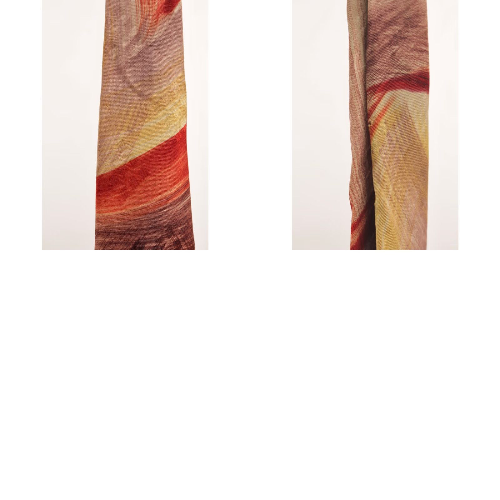 Vintage VINTAGE Hirsch Bros 40s Hand Painted Tie Necktie Men's 1940s Red Purple Tie 47" Long 3.75" Wide Mens Size ONE SIZE - 9 Thumbnail