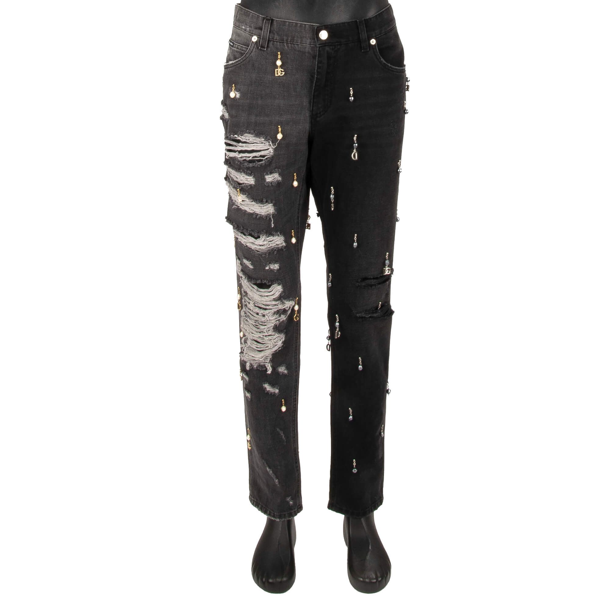 Dolce & Gabbana o1y0125 Logo Jeans in Black/Grey Size US 28 / EU 44 - 1 Thumbnail