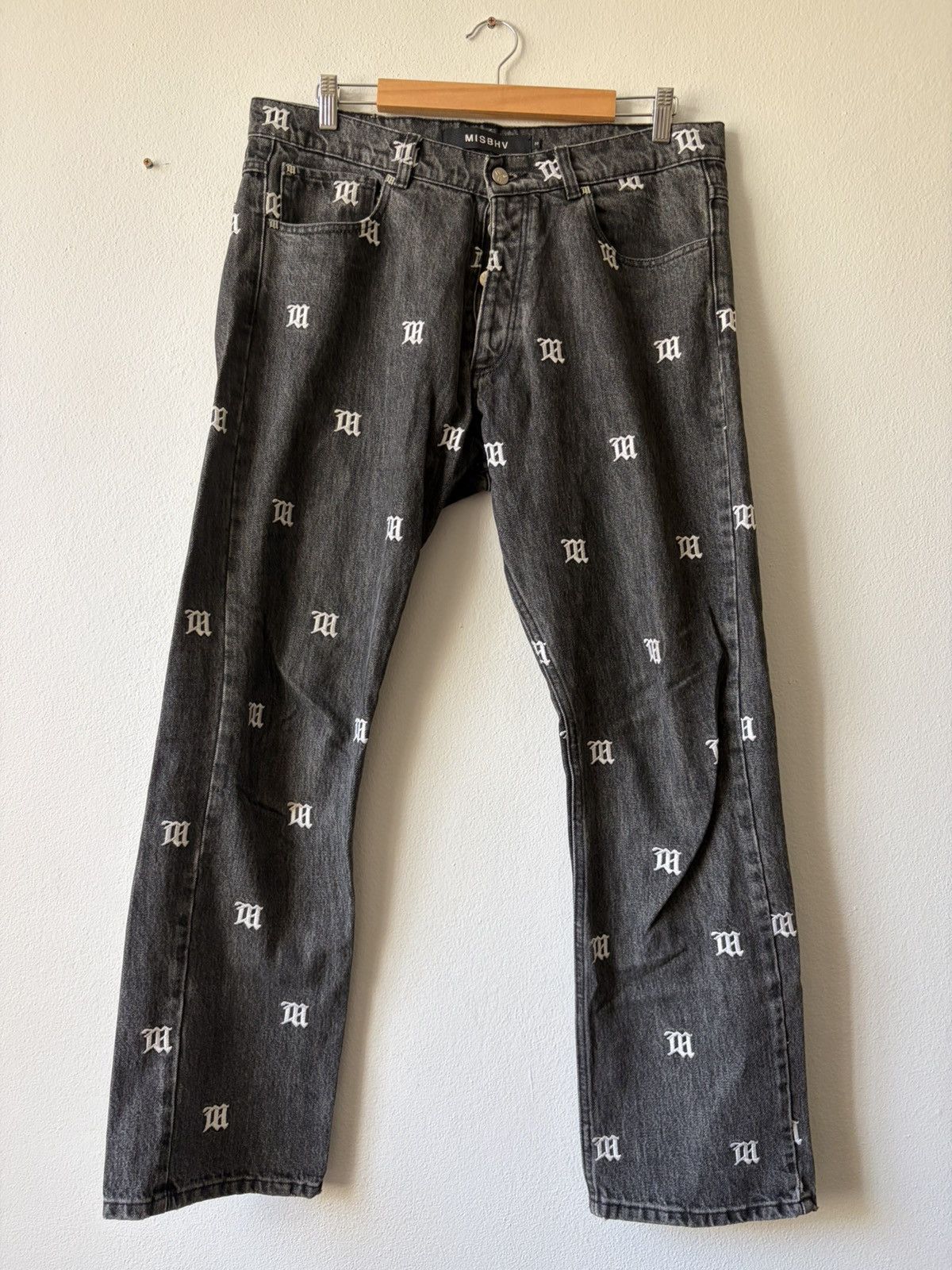 Misbhv Monogram jeans Size US 33 - 1 Thumbnail