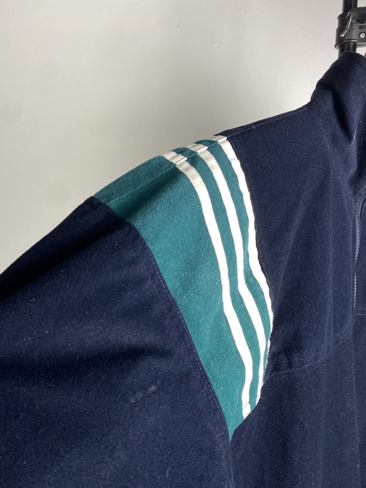 Adidas × Vintage Vintage 90s Adidas Y2K Hype Zip Retro Fleece Jacket Size US L / EU 52-54 / 3 - 6 Thumbnail