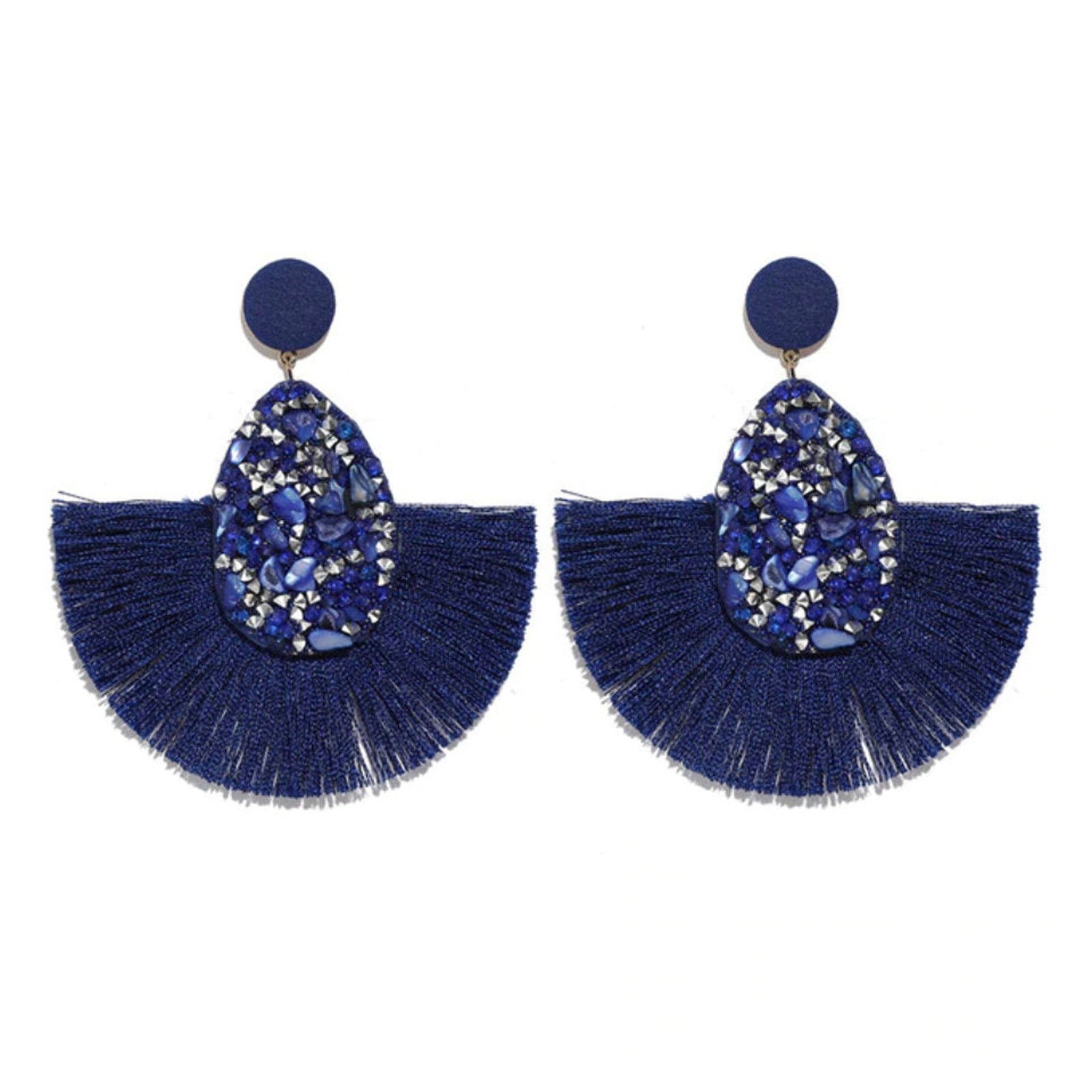 & Other Stories Emporia Bohemian Crystal Tassel Earrings - Blue Size ONE SIZE - 1 Thumbnail