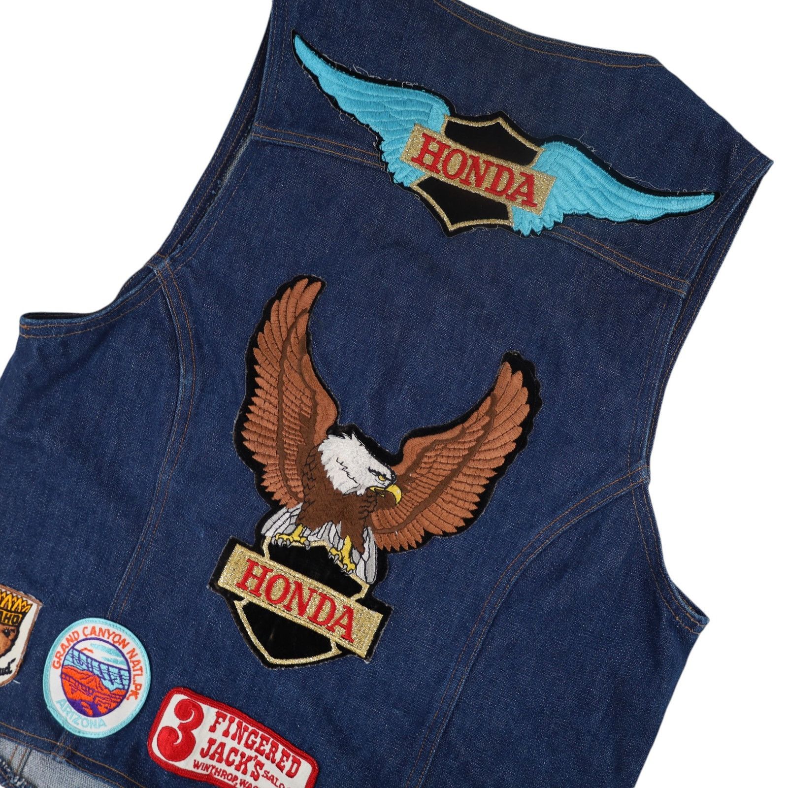 Vintage × Wrangler Vintage Wrangler Honda Motorcycle Patches Denim Vest Size US M / EU 48-50 / 2 - 9 Thumbnail