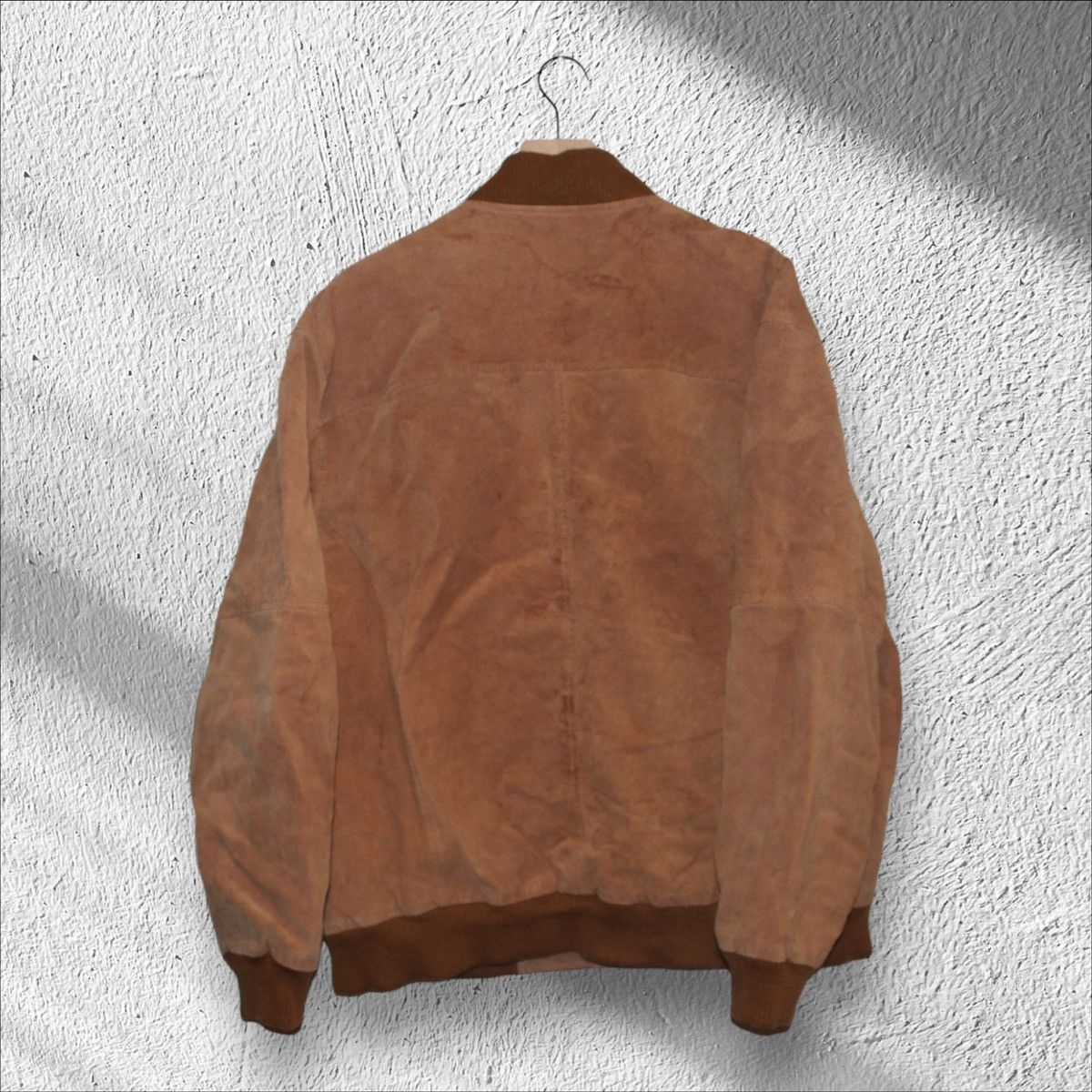 Vintage Vintage Boston Harbour Brown Suede Leather Bomber Jacket Size US XXL / EU 58 / 5 - 2 Thumbnail
