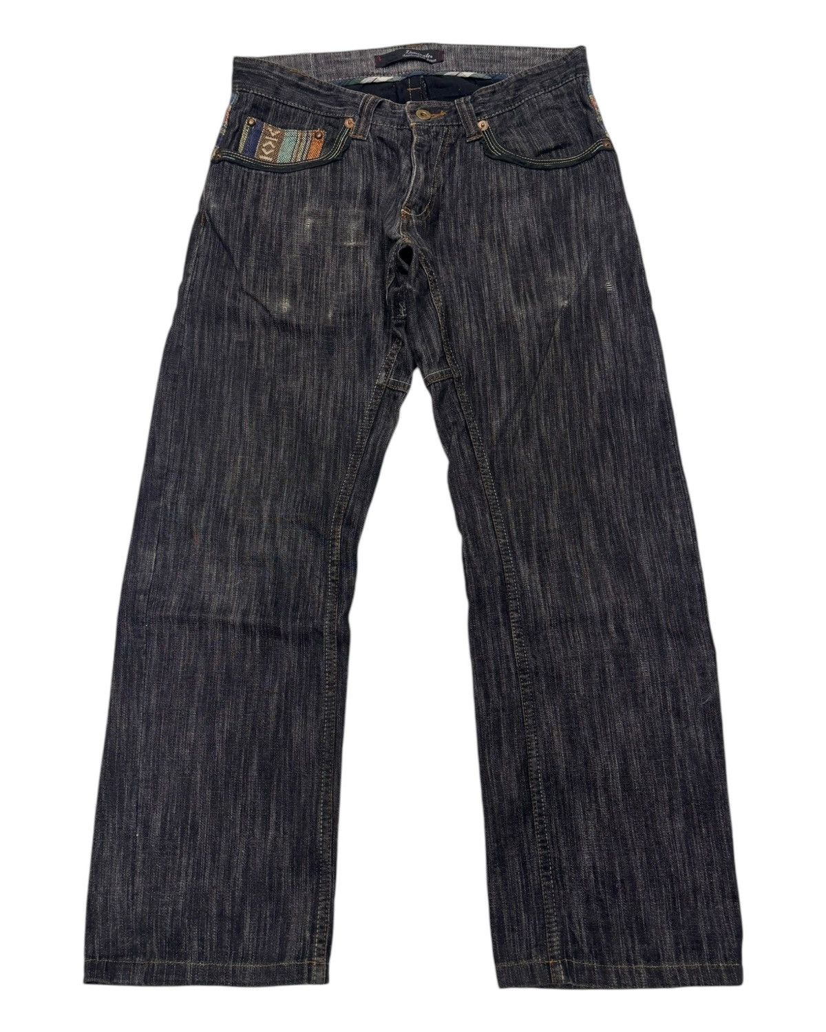 If Six Was Nine 🔥DOMINATE HANDCRAFTED BLACK DISTRESSED DENIM JEANS Size US 30 / EU 46 - 2 Thumbnail