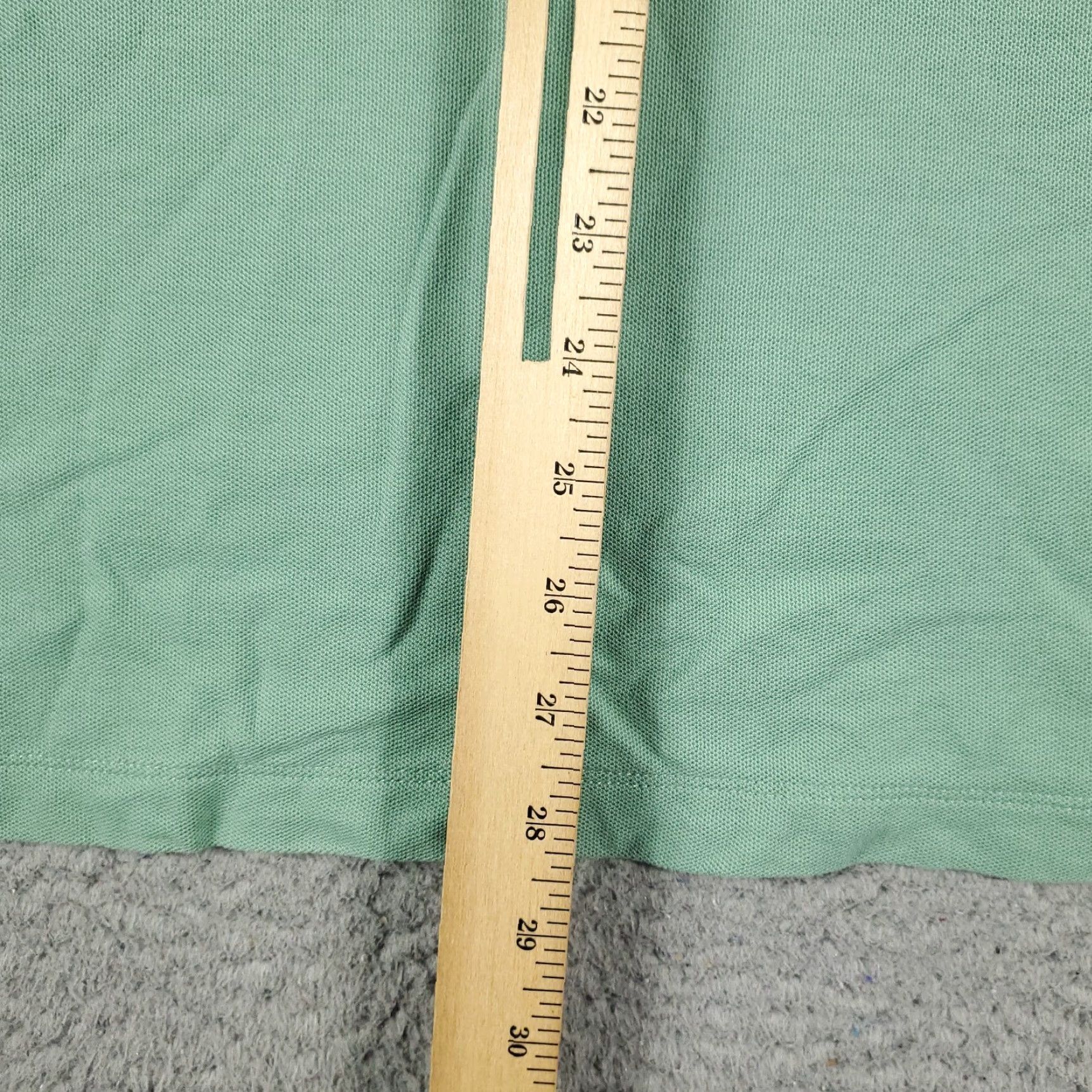 Nautica Nautica Polo Shirt Adult Large Green Solid Short Sleeve Cotton Blend Logo Button Mens Size US L / EU 52-54 / 3 - 7 Thumbnail