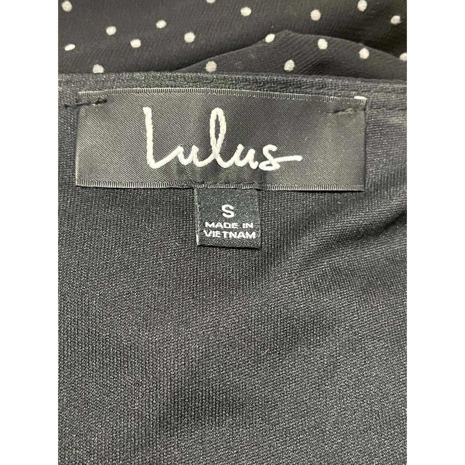 Other Lulus Mini Dress Polka Dot Print Ruffle Black/White W S NWOT Size S / US 4 / IT 40 - 10 Thumbnail