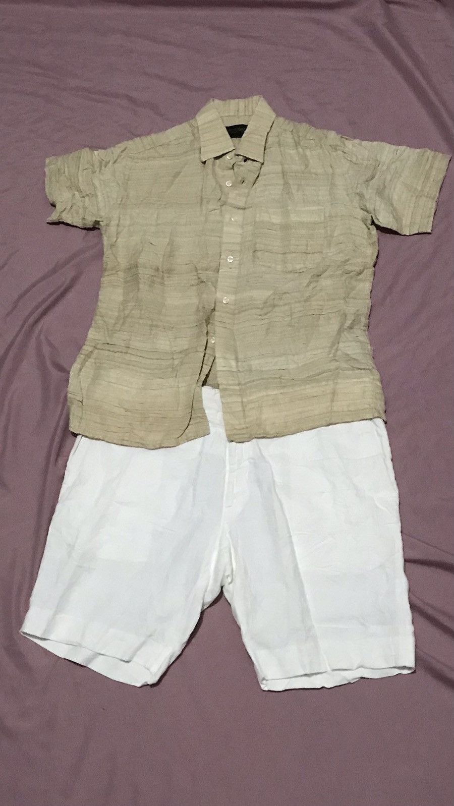 Ralph Lauren Purple Label RL PURPLE LABEL, RALPH LAUREN PURE LINEN SHORT made in Italy Size US 38 / EU 54 - 6 Thumbnail