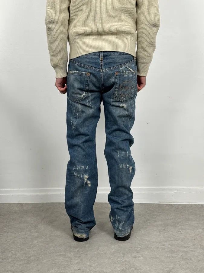 Dolce & Gabbana Vintage Dolce & Gabbana 16 Classic Distressed Jeans Size US 31 - 5 Thumbnail