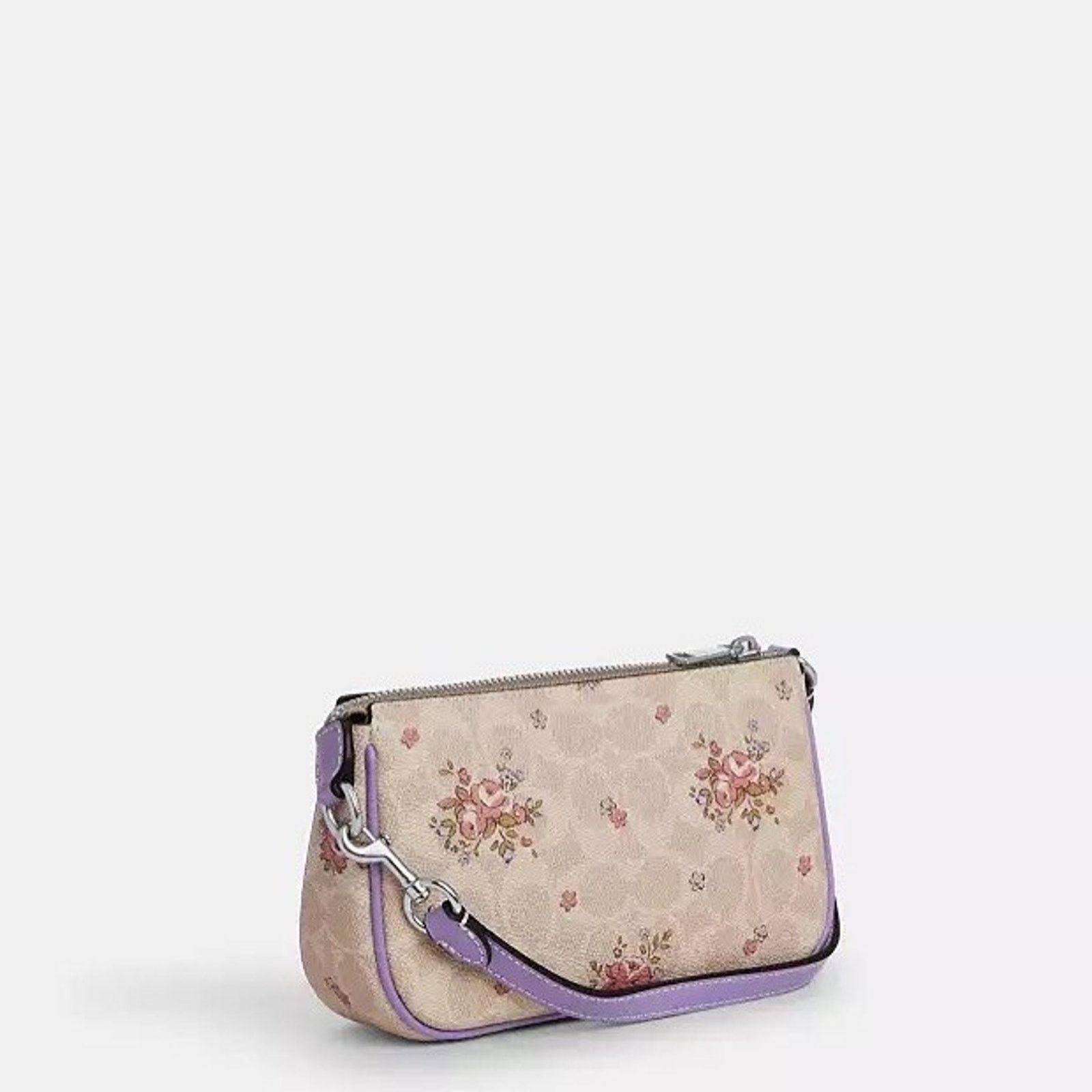 Coach NWT COACH Nolita 19 Signature Canvas Floral Wristlet CAQ19 Size ONE SIZE - 7 Thumbnail