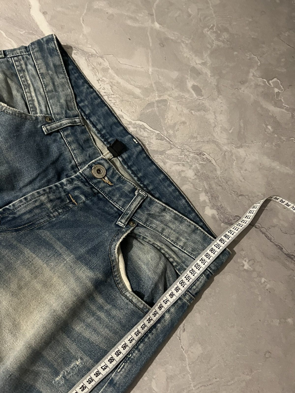 Japanese Brand Faded Patina Glamour Jean / Heavy Distressed Style Size US 34 / EU 50 - 8 Thumbnail