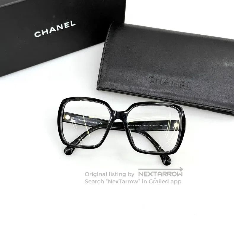 Chanel Chanel Black and gold letters, flat glasses Size ONE SIZE - 3 Thumbnail