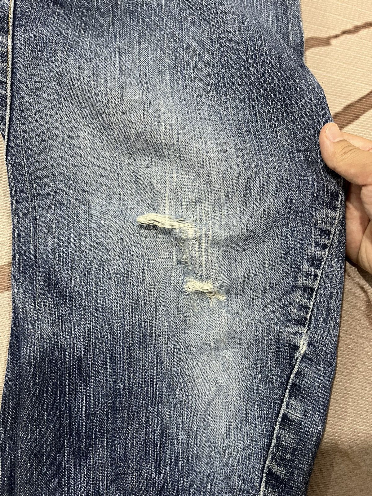 Edwin Edwin Blue Trip 3D Curved Distressed Denim Japan Size US 30 / EU 46 - 4 Thumbnail
