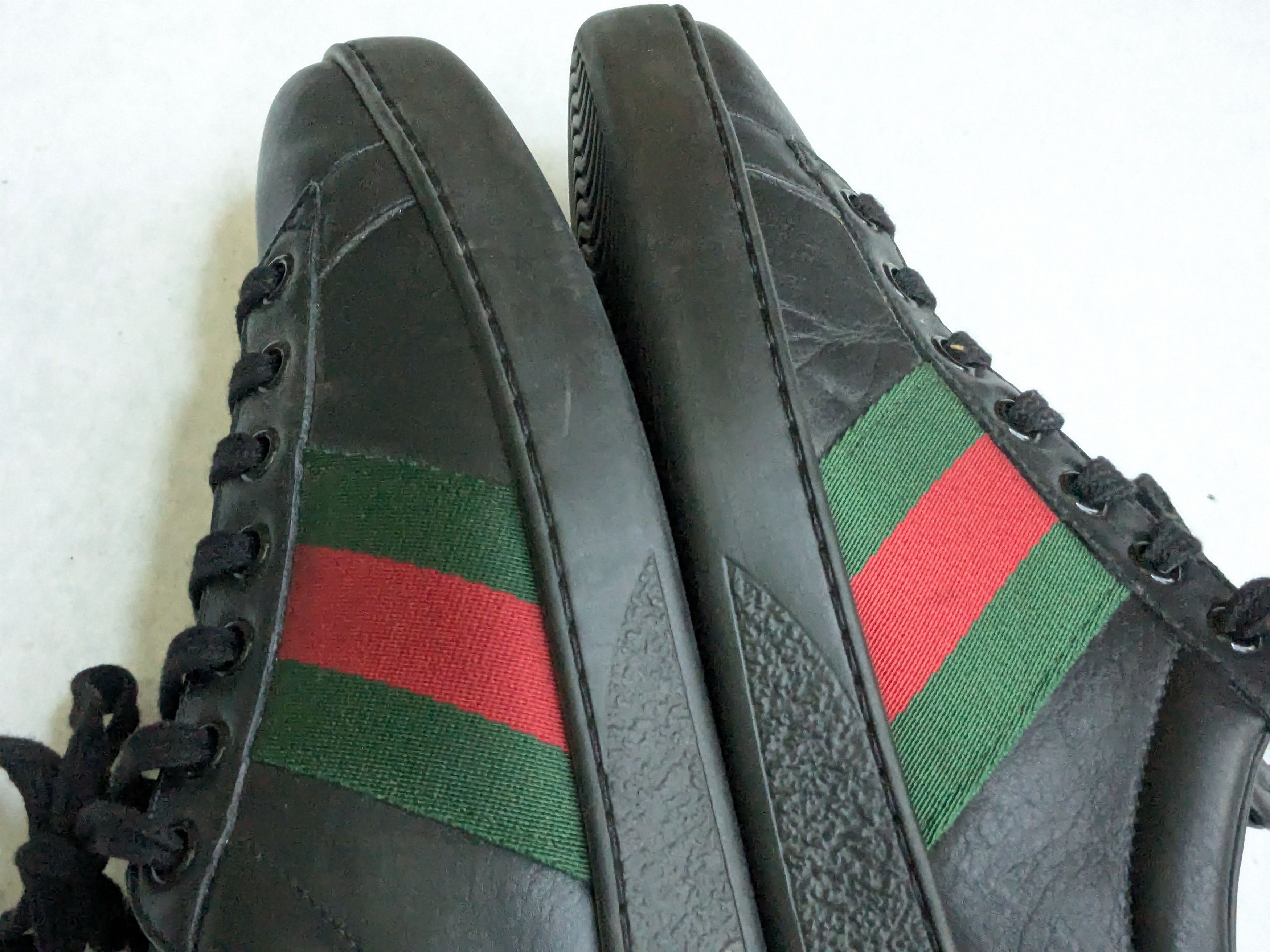 Gucci Gucci Ace Sneakers Black 8 Low Tops Leather Size US 8 / EU 41 - 10 Thumbnail