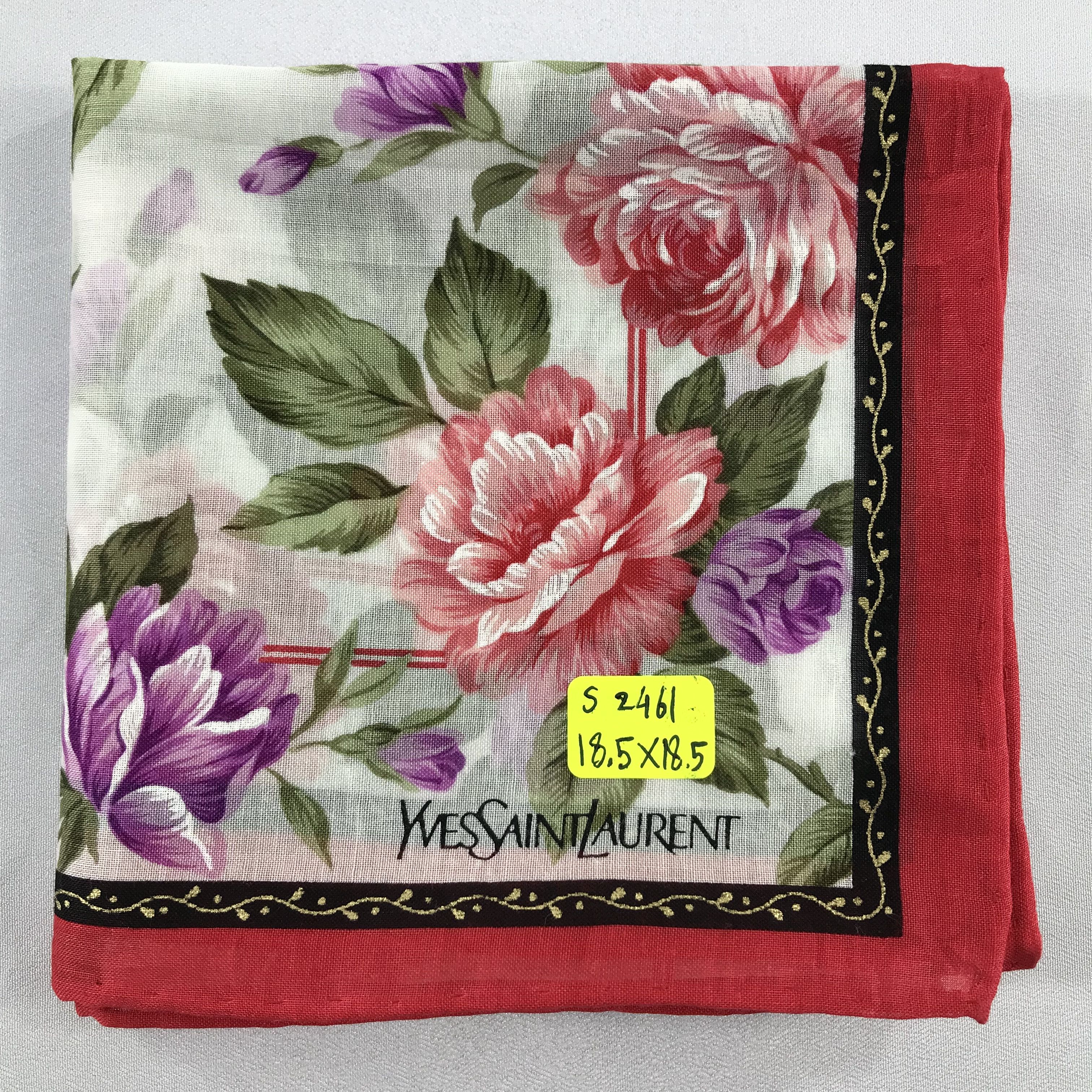 Vintage × Yves Saint Laurent Yves Saint Laurent Bandana / Handkerchief/Neckerchief -S2461 Size ONE SIZE - 5 Thumbnail