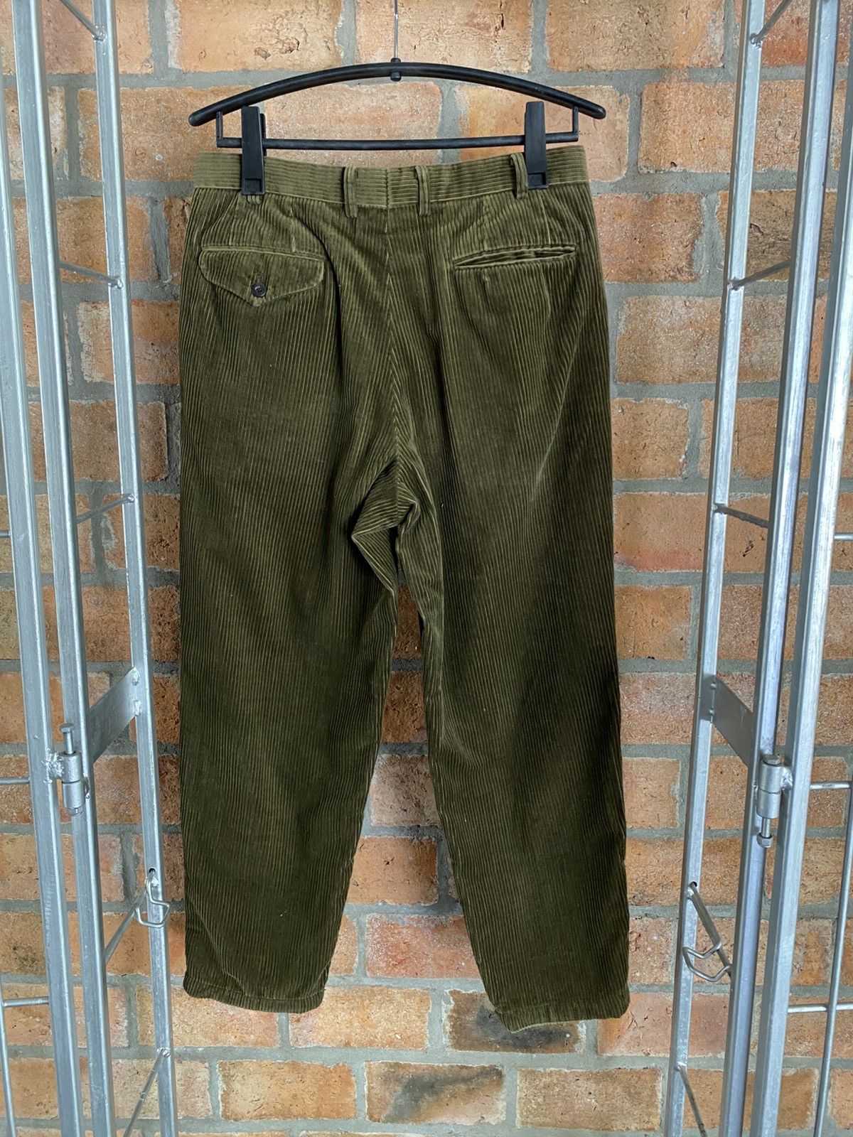 Burberry Burberry Olive Green Corduroy Pleated Trousers Size US 32 / EU 48 - 3 Thumbnail