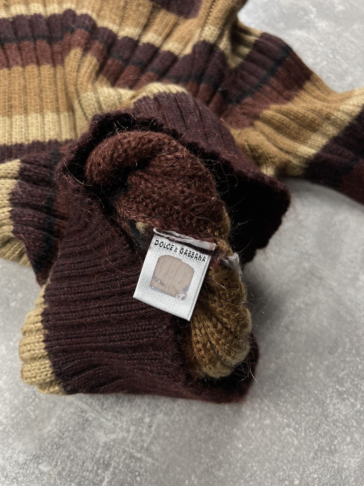 Dolce & Gabbana Dolce&Gabbana Vintage Striped Ribbed Wool Turtleneck Sweater Size XS / US 0-2 / IT 36-38 - 10 Thumbnail