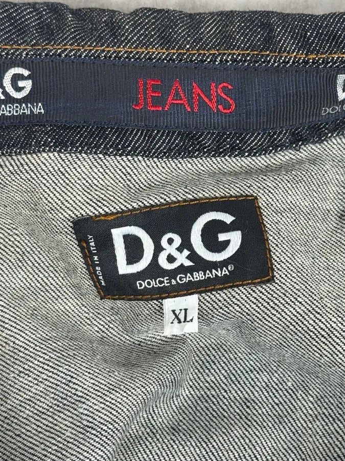 Dolce & Gabbana 2000s Dolce & Gabbana Navy Raw Denim Jacket Size US M / EU 48-50 / 2 - 13 Thumbnail