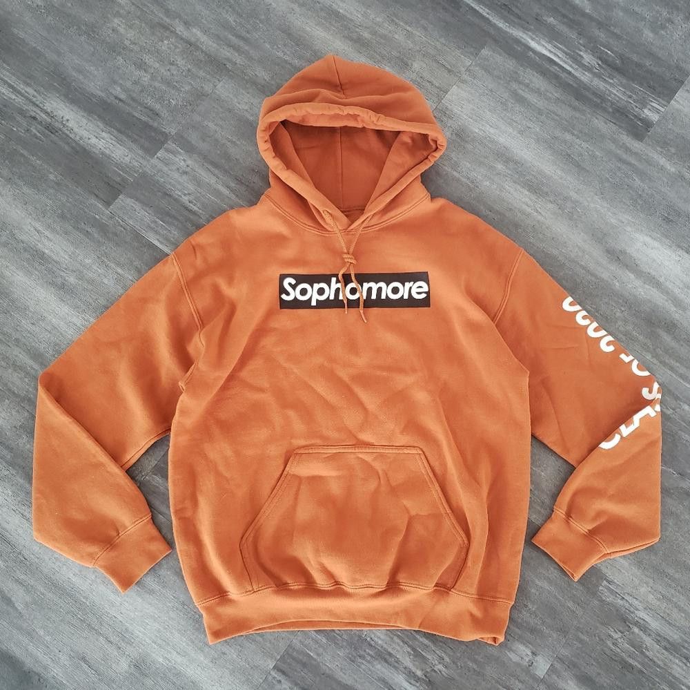 Gildan Burnt Orange Sophomore Oversized Hoodie Long Sleeve Size US M / EU 48-50 / 2 - 1 Thumbnail