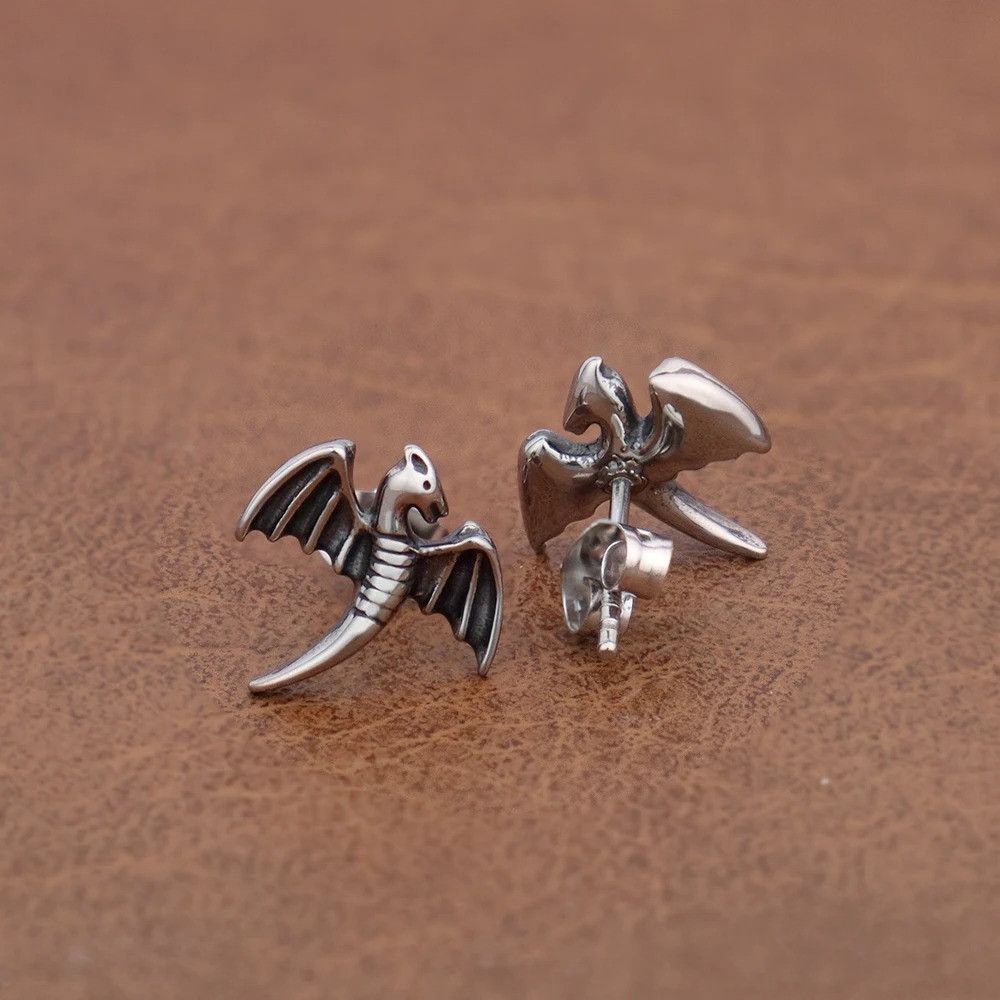 Jewelry Flying Dragon Stud Earring Size ONE SIZE - 3 Thumbnail