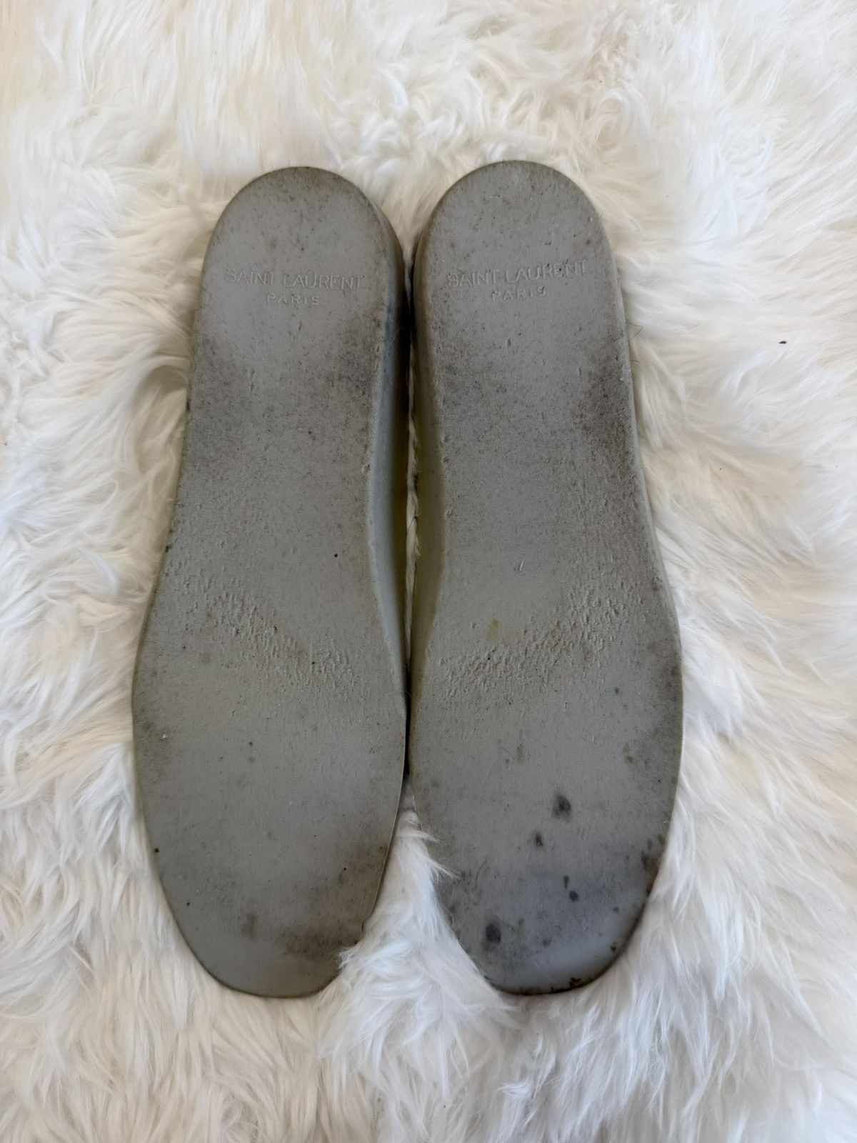Saint Laurent Paris Saint Laurent Paris Distressed White Low-Top Sneakers Size US 6 / IT 36 - 10 Thumbnail