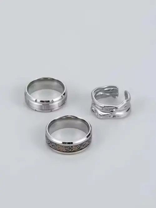 Japanese Brand 3pcs Mens Ring set Size ONE SIZE - 3 Thumbnail