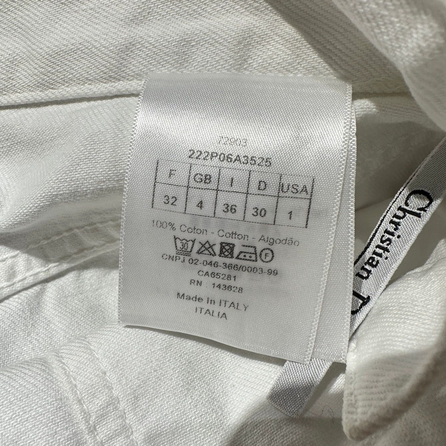 Christian Louboutin Dior may342 Leather Patch Jeans 32 Cotton Size 24" / US 00 / IT 34 - 4 Thumbnail