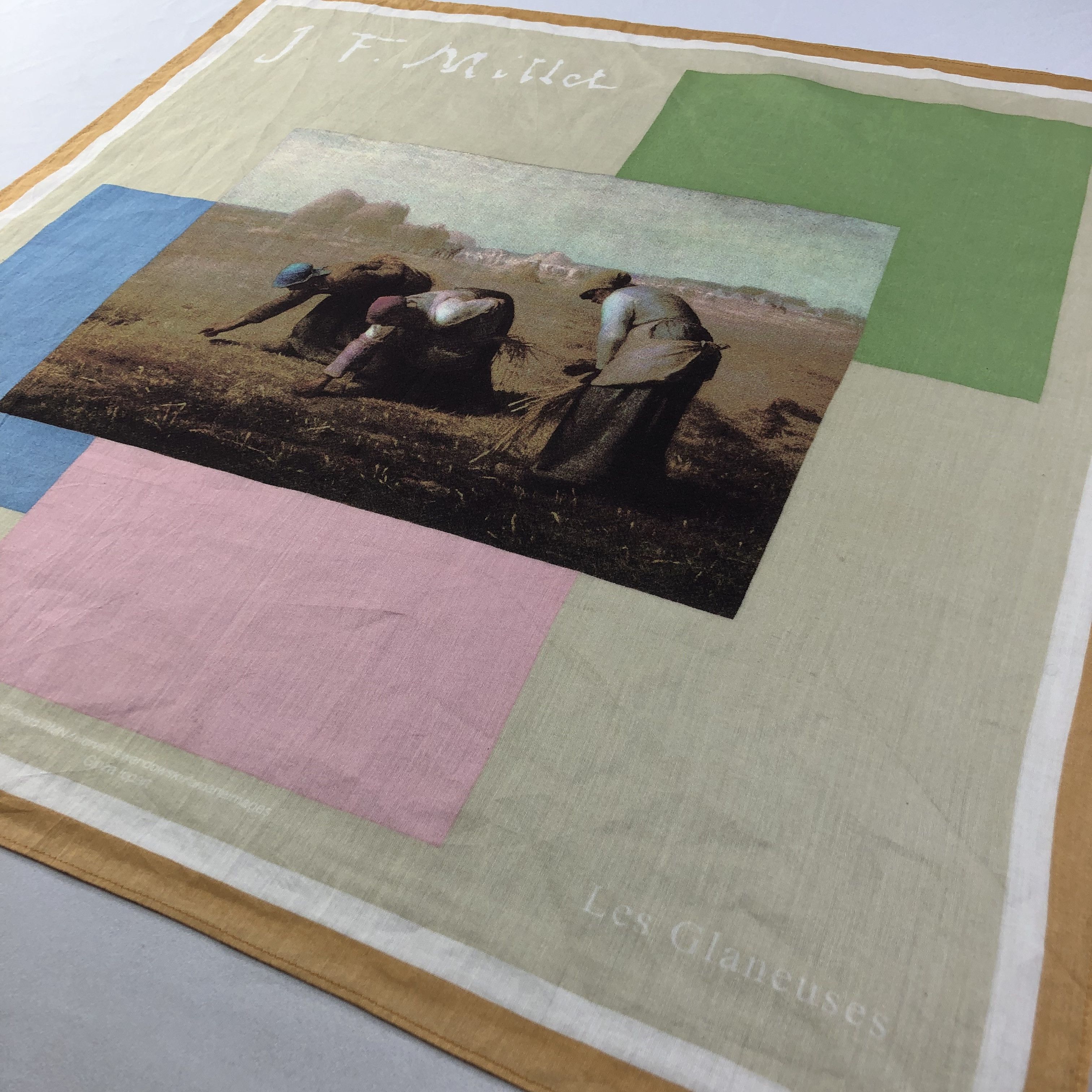 Vintage J.F Millet Les Glaneuses Handkerchief Bandana H1859 Size ONE SIZE - 2 Thumbnail