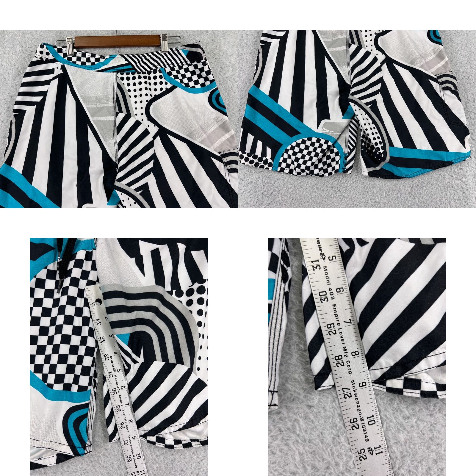 Ocean Pacific Ocean Pacific Swim Trunks Mens 34 Blue Black Board Shorts Cargo Pockets Surf Beach Size US 34 / EU 50 - 8 Thumbnail