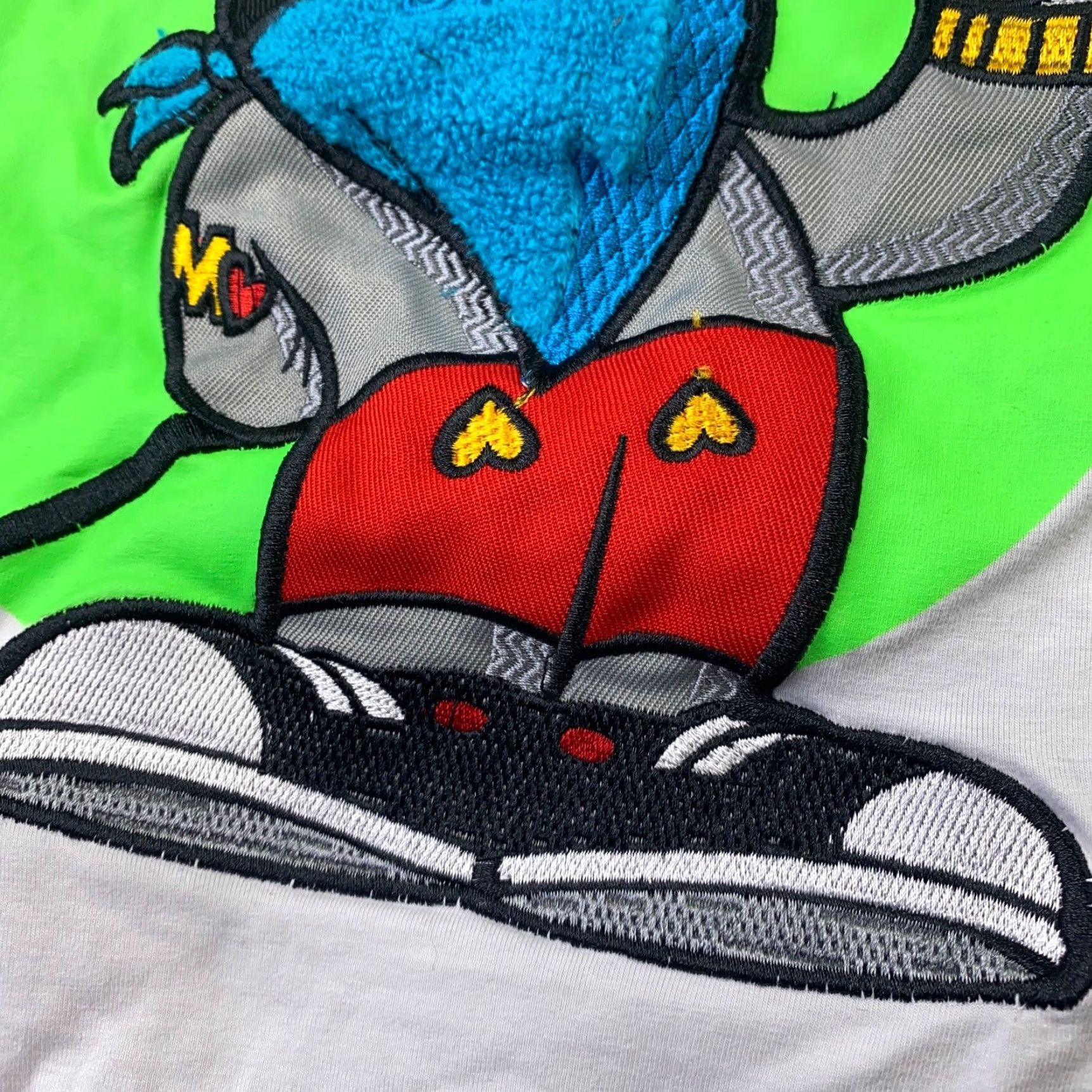 Vintage BKYS Shirt Mens Medium White Mouse Smoking Gun 3D Embroidery Stretch Hip Hop Retro Mens Size US M / EU 48-50 / 2 - 4 Thumbnail