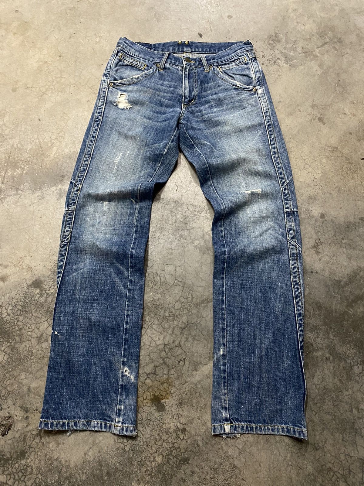 Japanese Brand × Nicole Club × Tornado Mart Japanese Monsieur Nicole Ripped Distressed Jeans p129 Size US 30 / EU 46 - 9 Thumbnail