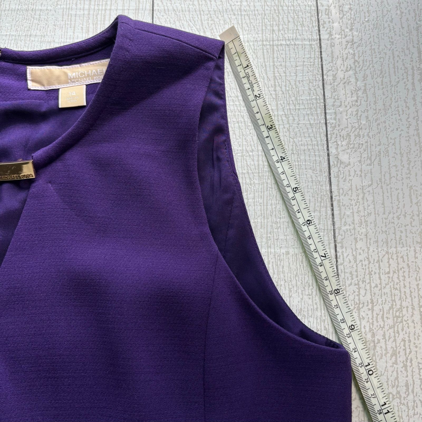 Michael Kors MICHAEL Michael Kors Purple Sleeveless Shift Dress Size 14 Size XL / US 12-14 / IT 48-50 - 9 Thumbnail