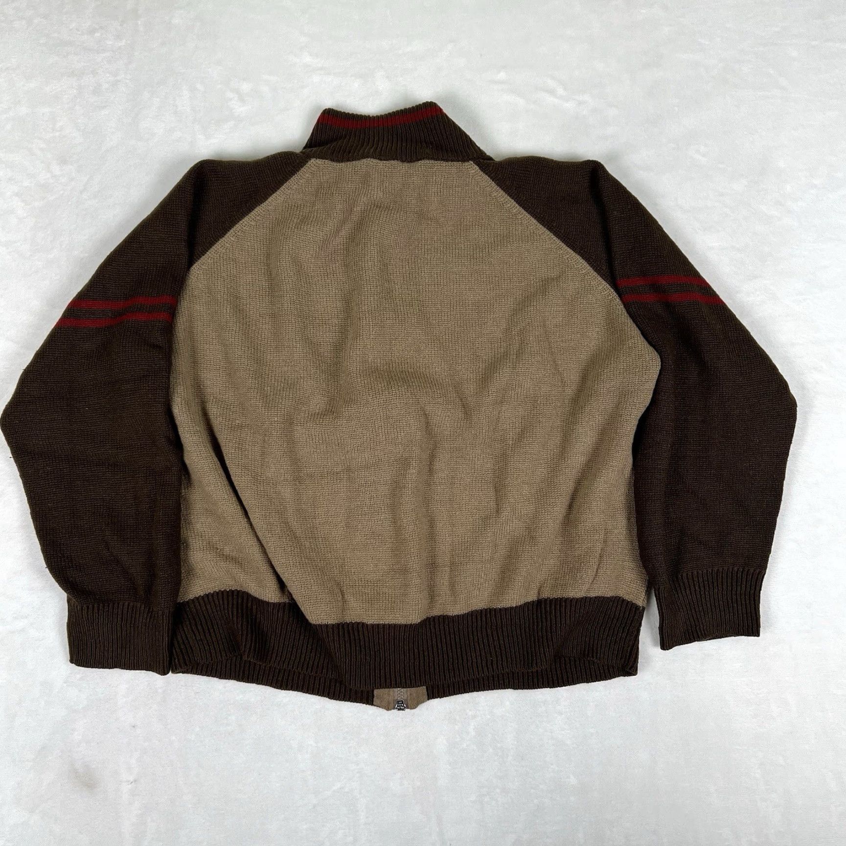 Sideout VINTAGE Sideout Full Zip Fleece Knit Sweater XL Brown Grunge 90s Y2K Mens Size US XL / EU 56 / 4 - 7 Thumbnail