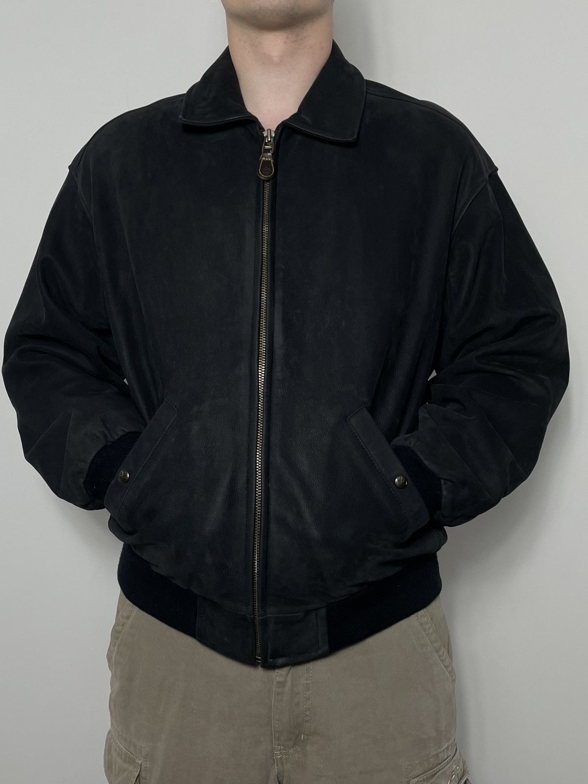 Timberland × Vintage Timberland Leather Black Bomber Weather-gear Size US L / EU 52-54 / 3 - 21 Thumbnail