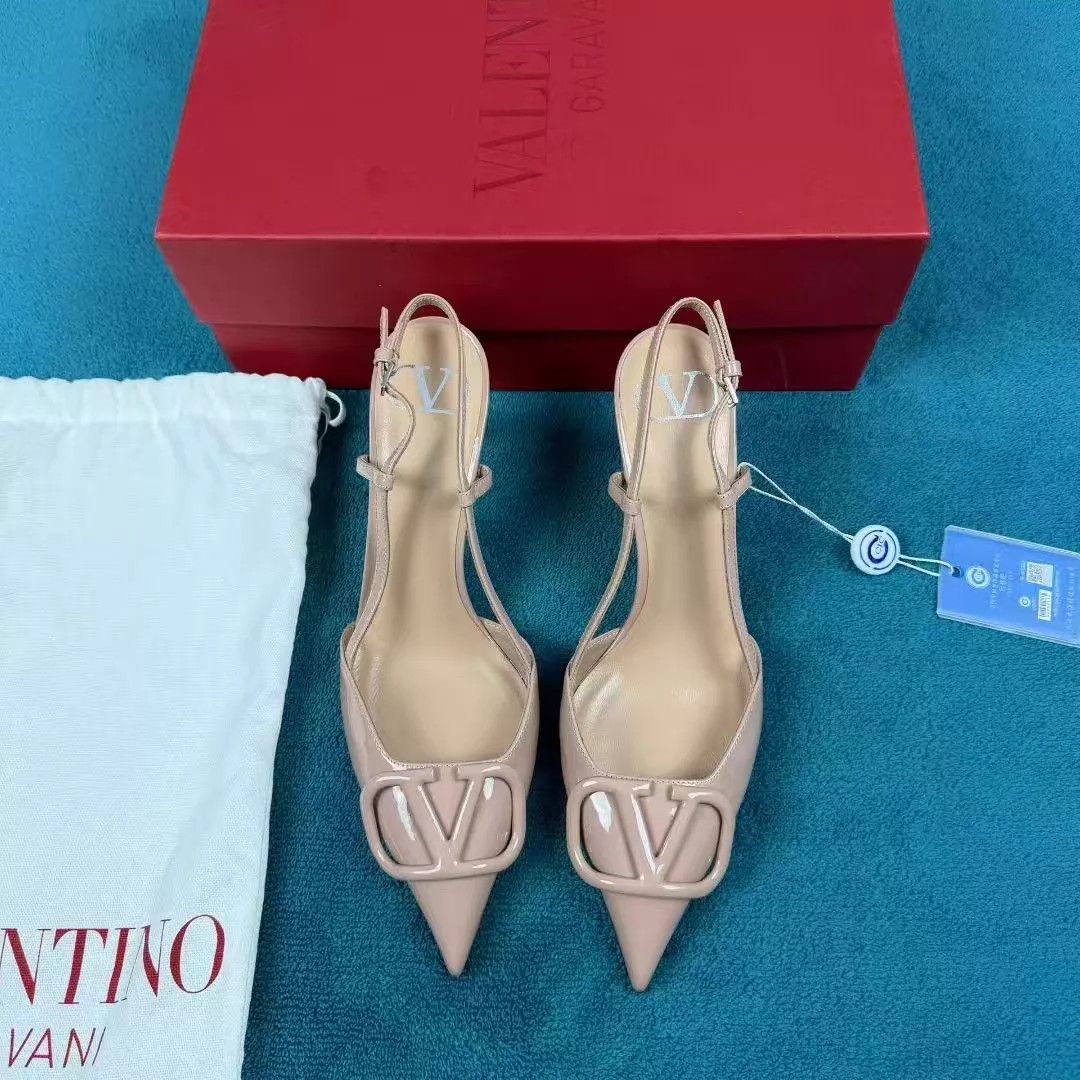 Valentino Valentino Patent Back Tie Stiletto Cinnamon Pink Size US 6.5 / IT 36.5 - 1 Thumbnail